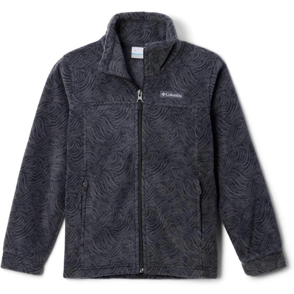 Columbia Charcoal Swirl Zing Zip Fleece Jacket size Medium EUC